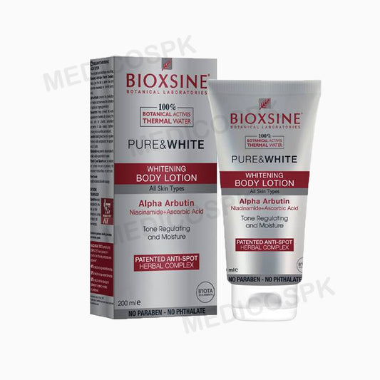 biosixne pure-and-white whitening body lotion botanical laboratories